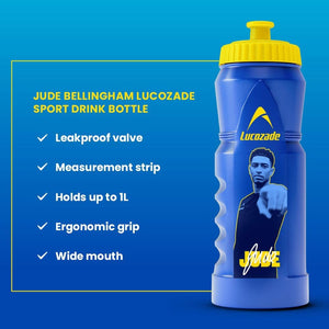 Lucozade Sport x Jude Bellingham LeakProof Sports Water Bottle Blue/Yellow, 2x1L