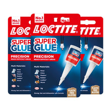 Load image into Gallery viewer, Loctite Super Glue Precision Durable &amp; Extra Long for Multi Material 5g, 3 Pack