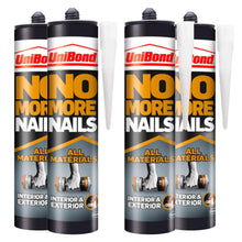Load image into Gallery viewer, UniBond No More Nails All Materials Quick Drying Cartridge 390g, 4 Pack
