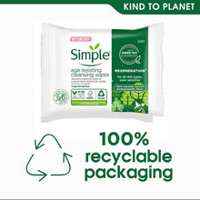 Load image into Gallery viewer, Simple Regeneration Age Resisting Cleansing Wipes, 3pk or 6pk of 20 Wipes