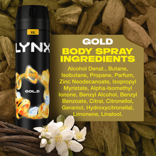 Load image into Gallery viewer, 6 Pack Lynx XXL 48H Fresh Deodorant Body Spray, Gold, 250ml