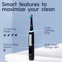 Load image into Gallery viewer, Oral-B iO4 Electric Rechargeable Toothbrush with 4 Modes &amp; UK 2 Pin Plug, Black