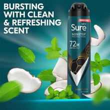 Load image into Gallery viewer, Sure Men Anti-perspirant 72H Nonstop Protection Sport Cool Deodorant, 3x250ml