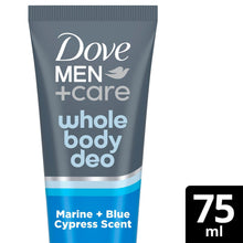 Load image into Gallery viewer, Dove Men+Care Whole Body Deodorant Cream Marine &amp; Blue Cypress 75ml, 6 pack