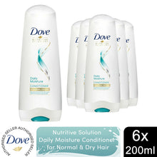 Load image into Gallery viewer, Dove Daily Moisture Conditioner for Soft and Smooth Hair 200ml, 6 Pack