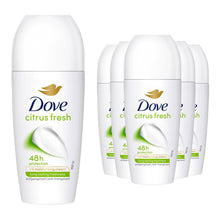 Load image into Gallery viewer, Dove Citrus Fresh Roll On Anti-Perspirant 48H Sweat &amp; Odour Protection 50ml, 6Pk