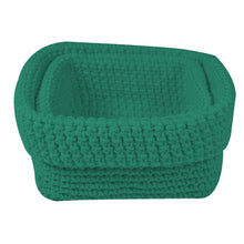 Load image into Gallery viewer, Jocca Woven Crochet Storage Baskets Set of 2 Home Organiser Grey, Cream or Green