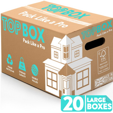 Load image into Gallery viewer, 20x Topbox Large 48 Litre Double Walled Moving and Storage Boxes