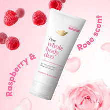 Load image into Gallery viewer, Dove Whole Body Odour Protection Deodorant Cream Raspberry &amp; Rose 75ml, 6 Pack