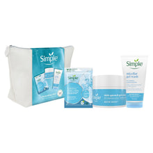 Load image into Gallery viewer, Simple Hydrating Skin Regime Gift Set - Sheet Mask, Facial Gel Wash &amp; Quench Cream