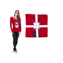 Load image into Gallery viewer, Women's Reindeer/Snowman Christmas Themed Winter Two-Piece Pyjama Set