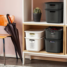 Load image into Gallery viewer, SmartStore Basket Recycled 15 StorageBox 10L w/ Plastic Lid, Charcoal/Anthracite
