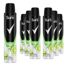 Load image into Gallery viewer, Sure Men Deodorant Spray Bergamot &amp; Mint with 48Hrs Protection 200ml, 6 Pack
