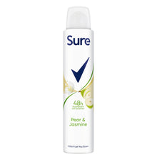 Load image into Gallery viewer, Sure Women Deodorant Spray Pear &amp; Jasmine with 48Hrs Protection 200ml, 3 Pack