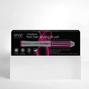 Envie Hair Styling Brush Cordless with 3 Heat Settings and Auto Shut Off Mode