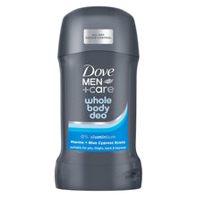 Load image into Gallery viewer, Dove Men+Care Whole Body Deodorant Stick Marine &amp; Blue Cypress 50ml, 6 Pack
