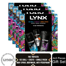 Load image into Gallery viewer, Lynx THE TRIFECTA Ice Chill, Excite &amp; Jungle Fresh 3 Pieces Gift Set for Him