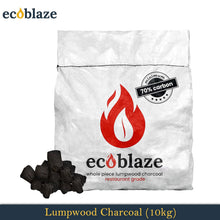 Load image into Gallery viewer, Ecoblaze Lumpwood Charcoal 10kg Bag Restaurant Grade with Minimum 70% of Carbon
