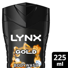 Load image into Gallery viewer, Lynx Gold 12-H Refreshing Fragrance Shower Gel Body Wash for Men, 12x225ml