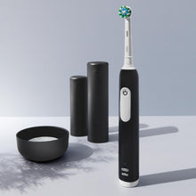 Load image into Gallery viewer, Oral-B Pro 1 Cross-Action Electric Rechargeable Toothbrush with 3 Modes, Black
