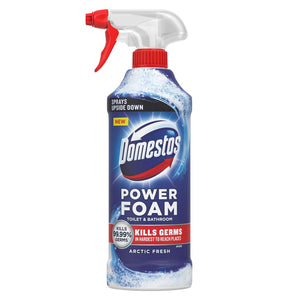 Domestos Power Foam Toilet & Bathroom Cleaner Spray Kills 99.99% Germs, 450ml