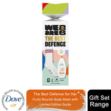 Load image into Gallery viewer, Dove Fruity Nourish Gift Set, Hydrating Body Wash &amp; Socks Football Edition