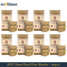 Load image into Gallery viewer, Ecoblaze RUF Heat Pk 96 Briquettes 8x10kg Bag for Wood Burner, Pizza Oven &amp; BBQ
