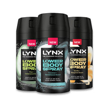 Load image into Gallery viewer, Lynx Lower Body Spray Bundle Coconut Sandal |Pear Cedar |Vanilla Bergamot 100ml