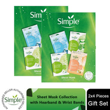 Load image into Gallery viewer, Simple Sheet Mask Collection - Hydrating &amp; Nourishing Facial Masks Gift Set