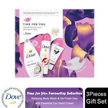 Load image into Gallery viewer, Dove Time for You Favourite Selection 3pcs Gift Set for Her with Beauty Bag