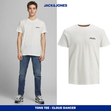 Load image into Gallery viewer, Jack &amp; Jones Jortons T-Shirt Men's Crew Neck Short Sleeve Cotton Top Cloud Dancer Size M