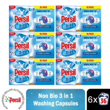 Load image into Gallery viewer, Persil XL 3 in 1 Washing Capsules Non Bio Stain Removal 36 Washes, 6 Pack