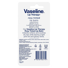 Load image into Gallery viewer, Vaseline LipTherapy Rosy Tinted LipBalm For Instant Softness &amp; Pink Hint, 10g 3x