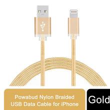 Load image into Gallery viewer, FX Braided iPhone USB Data Cable - 1m - Gold