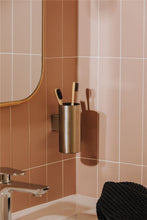Load image into Gallery viewer, Cosmic Bathroom Tumbler Toothbrush Holder Matte Black Logic