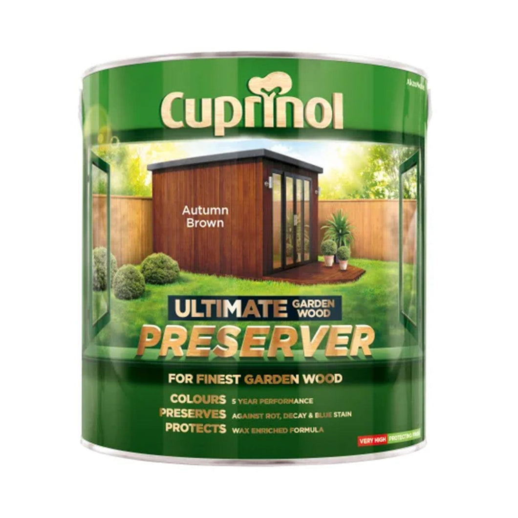 Ultimate Garden Wood Preserver Autumn Brown 4 litre