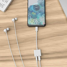 Load image into Gallery viewer, FX 2-in-1 Phone Audio Adapter for Phone 7/7plus, 8/8plus, XR - White