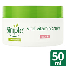 Load image into Gallery viewer, Simple Kind to Skin Day Cream SPF 15 Vital Vitamin for Sensitive Skin 50ml, 3 Pk