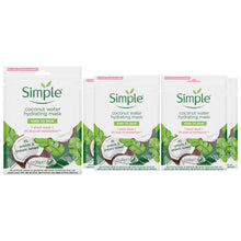 Load image into Gallery viewer, Simple Face Sheet Masks - Hydrating Coconut Water &amp; Rich Moisture, 5 or 10 Pack