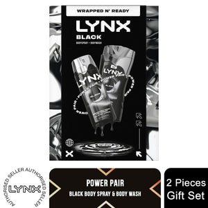 Lynx Black Gift Set for Men - Daily Grooming Duo with Fresh Scent & Skin Care