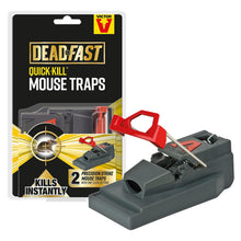 Load image into Gallery viewer, Deadfast Quick Kill Mouse Trap One-Click Setting Rodent Control Twin 2 Pack