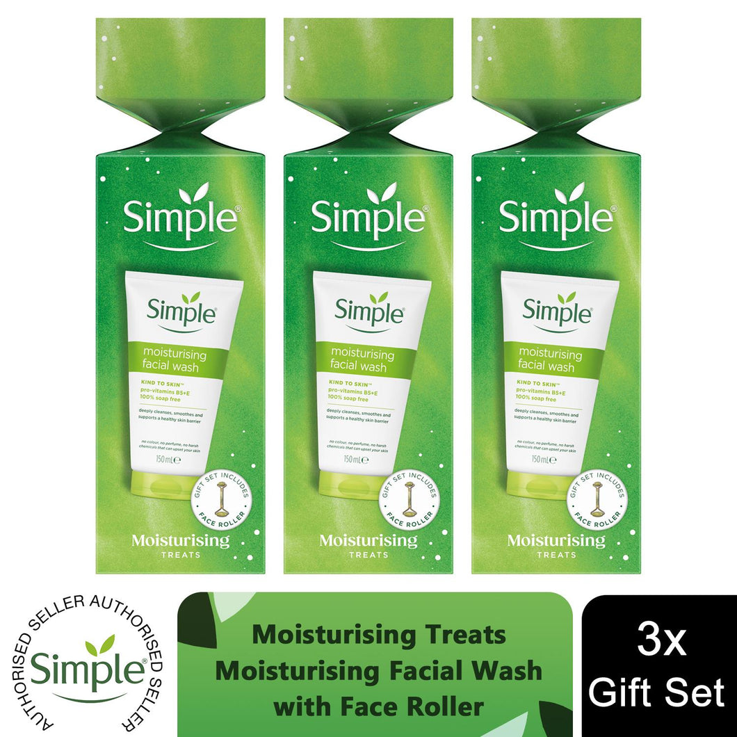Simple Gift Set Moisturising Treats Skincare Face Wash 150ml Gentle Care Set