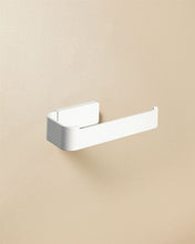 Load image into Gallery viewer, COSMIC Nea Toilet Paper Holder No Lid, Rectangular Design, Matte White Metal