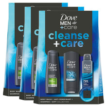 Load image into Gallery viewer, Dove Men+Care Cleanse+Care Gift Set with Bodywash, Deodorant &amp; Shampoo