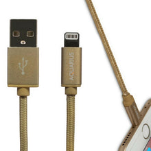Load image into Gallery viewer, Nylon Braided Syncing &amp; Charging USB Cable Charger Cord for iPhone - Gold