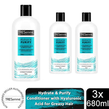 Load image into Gallery viewer, Tresemme Conditioner Hydrate &amp; Purify Greasy Hair with Hyaluronic Acid, 3x 680ml