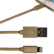 Load image into Gallery viewer, Nylon Braided Syncing &amp; Charging USB Cable Charger Cord for iPhone - Gold