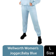Load image into Gallery viewer, Wellworth Womens Baby Blue Joggers Size L Soft Cozy Loungewear Bottoms