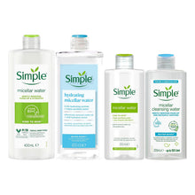 Load image into Gallery viewer, Simple Micellar Cleansing Water Hydrating Makeup Remover, 200ml or 400ml