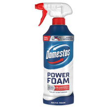 Load image into Gallery viewer, Domestos Power Foam Arctic Fresh Toilet &amp; Bathroom Cleaner Spray 380ml, 6 Pack